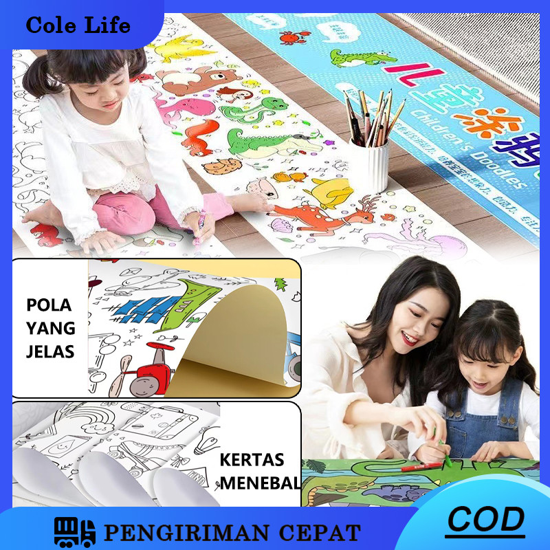 

Jumbo Coloring Sheet /Giant Coloring Poster / Jumbo Dan Besar COLORING ROLL Paper
