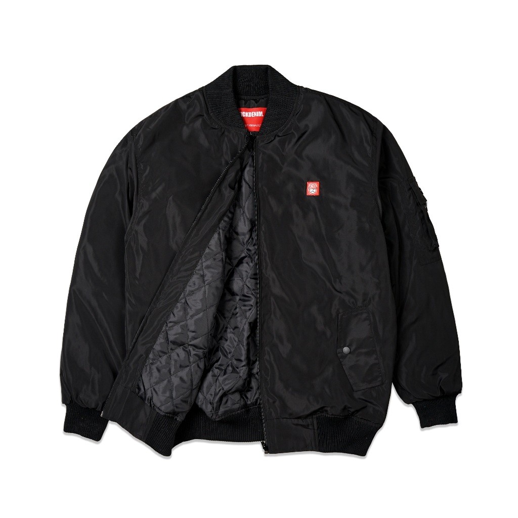 Kick Denim - Jaket Bomber Pria Lengan Panjang Hitam | Black Yudask Terbaru