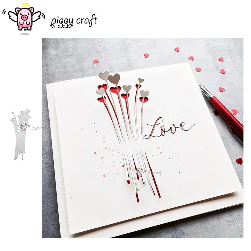 

Piggy Craft metal cutting dies cut die mold Heart side decoration Scrapbook paper craft album card punch knife art cutter die