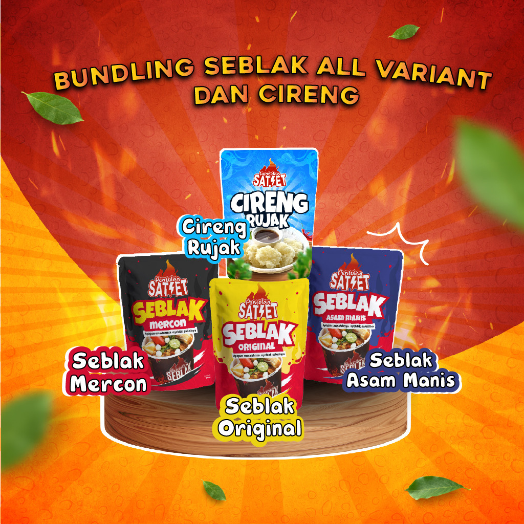 

Pentolan Satset Paket Bundling Seblak All Varian dan Cireng (Dapat 4)