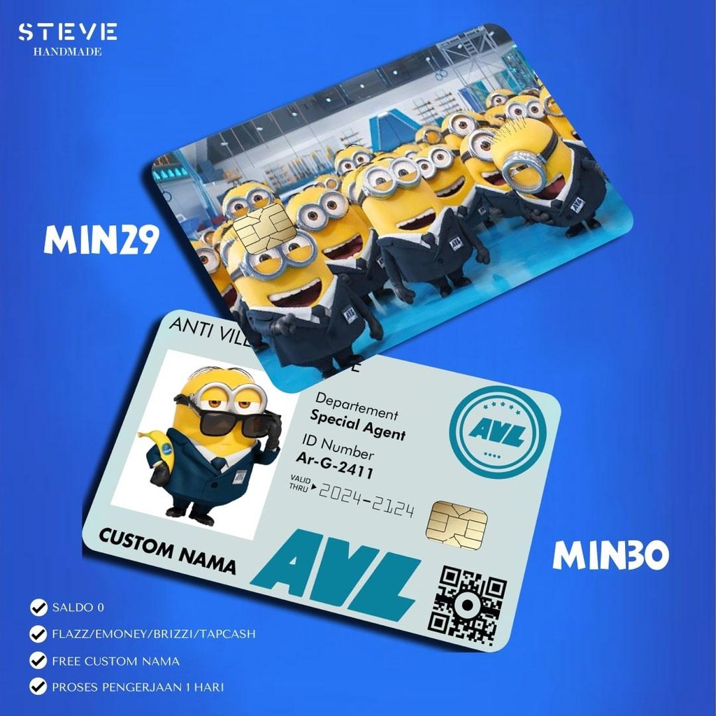 

Flazz Gen 2 Emoney Mandiri Tapcash Brizzi Custom Minions V3 FG2006 EM2101