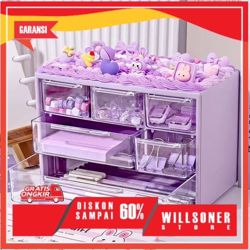 Rak Mini 9 Laci Mini Kotak Aksesoris Kotak Laci Mini Container rak kecil aesthetic Laci Kecil dengan