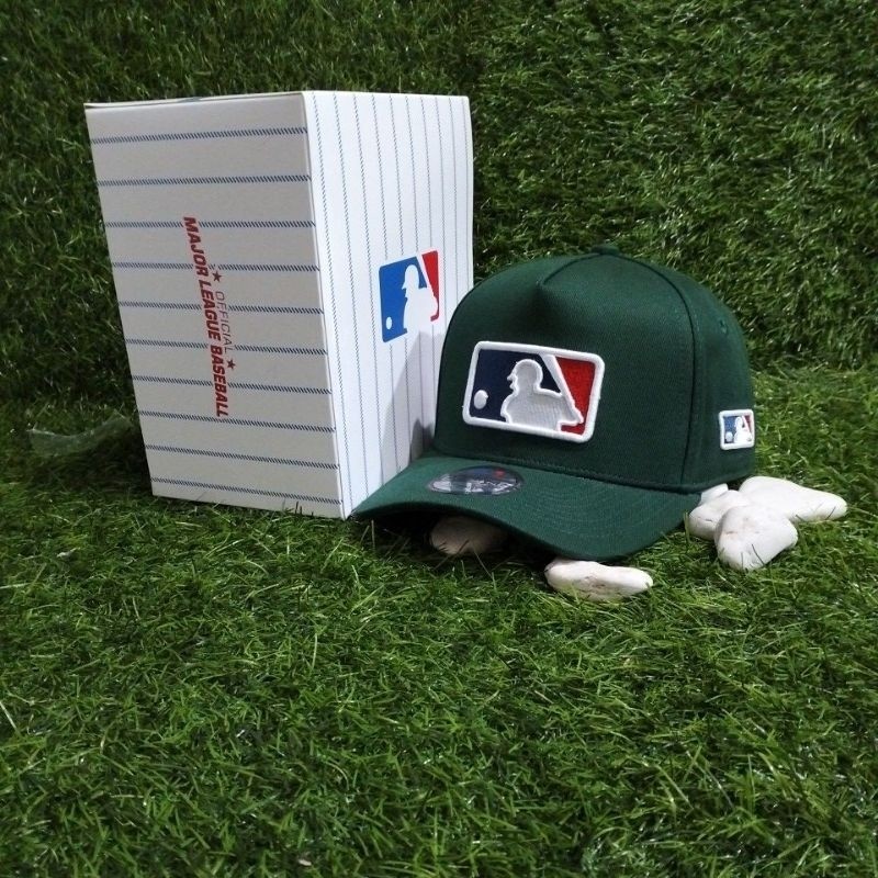 Topi MLB Bordir Full Tag Hijau Botol Topi Premium Unisex