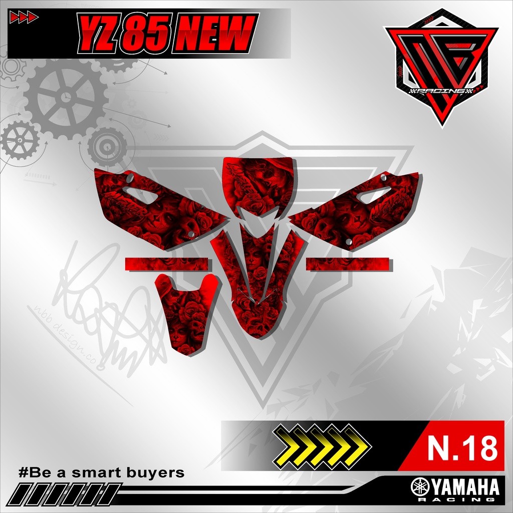 Sticker Striping Variasi Decal YZ 85 Motif Racing Terbaru