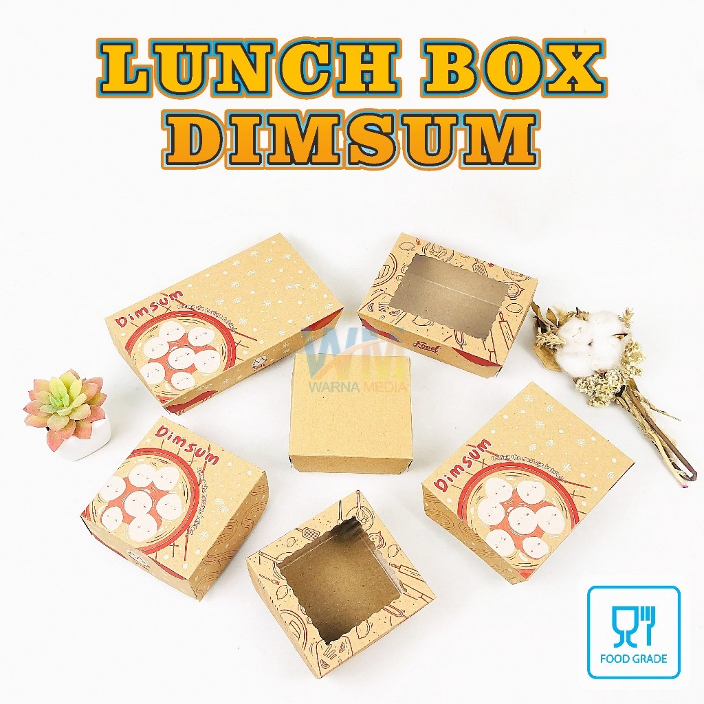 TEBUS MURAH Dus Box Dimsum Laminasi  / Kotak Dimsum / Lunch Box XS / Dus Dimsum / Paper Lunch Box S 