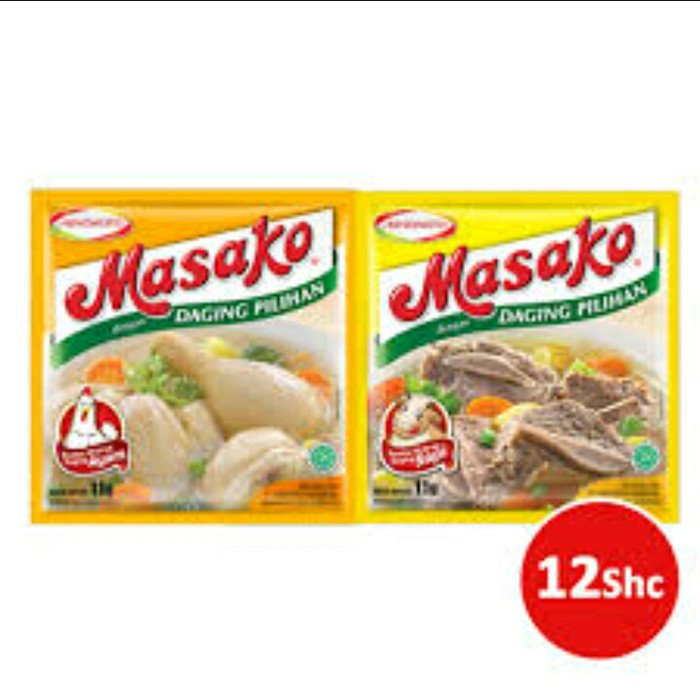 

Masako Ayam 11 Gram - Kemasan Praktis 12 Sachet - ayam