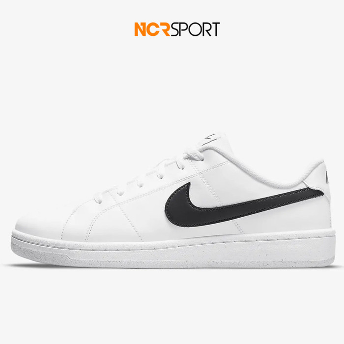 Sepatu Sneakers Nike court royale 2 next nature white black original D - 11~(45)