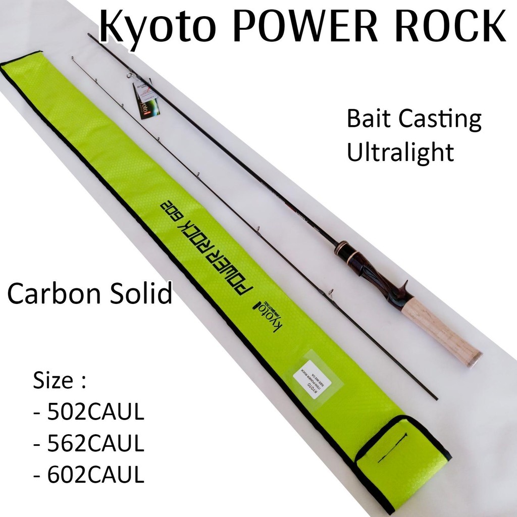 GPJ Kyoto Power Rock 502 562 602 Panjang 150cm 168cm 180cm 3-10lb Joran Baitcasting Ultralight Carbo