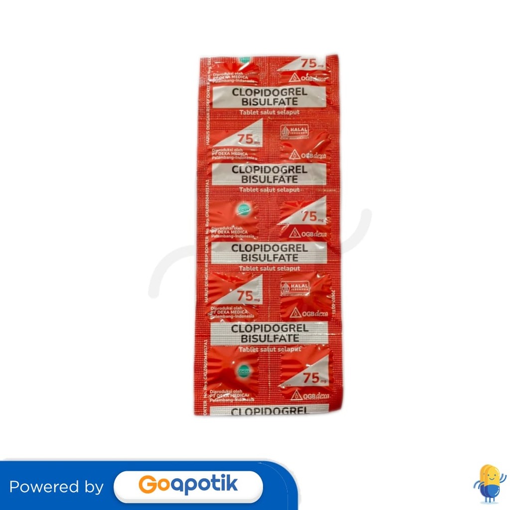 Clopidogrel Ogb Dexa Medica 75 Mg Strip 10 Tablet