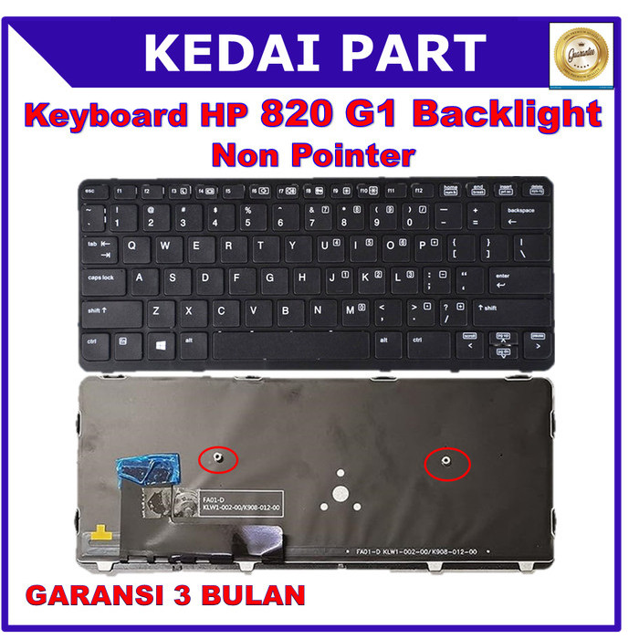 Keyboard Hp EliteBook 820-G1 720 G1 720-G2 720 G2 725-G1 Backlight
