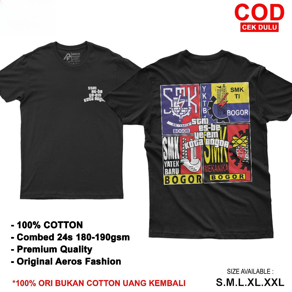 KAOS SBYM BOGOR 2024 BAJU PELAJAR STM BOGOR TSHIRT 100% COTTON COMBED 24s UNISEX