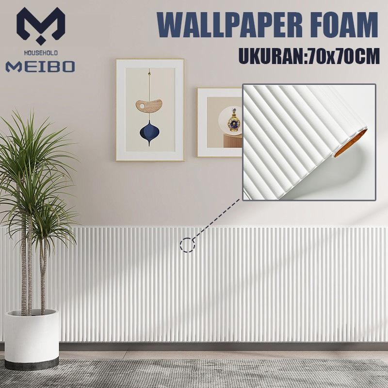 Wallpaper Dinding Foam 3D Motif / Walpaper Stiker Dinding PLAFON WALLPAPER MU Dekorasi Kamar 70x70CM