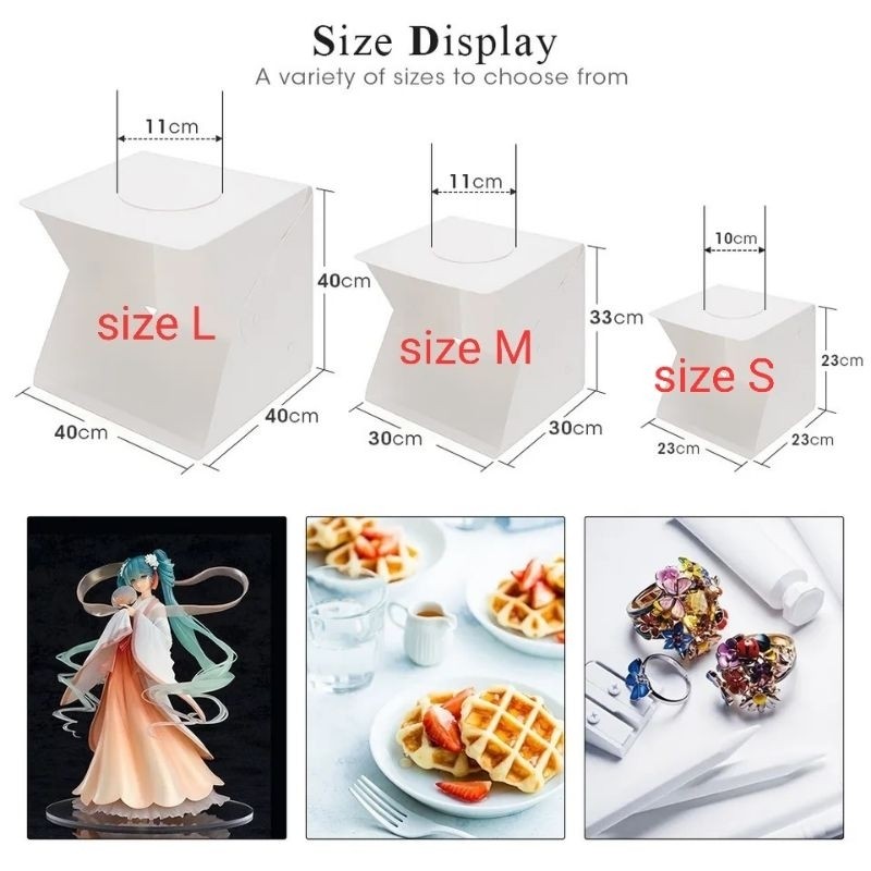 Mini Photo Studio box Large besar lighting led Lightbox Kotak Tempat Foto Portable studio foto mini 