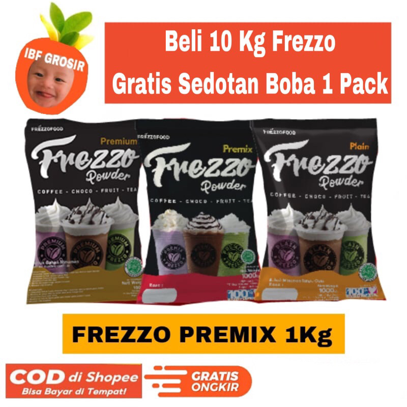 

【SAVORY】 SALE!! Frezzo Bubuk Minuman Milo Cokelat Taro Cappucino redvelvet Dark Choco Mangga Strawberry 1 Kg Powder Drink