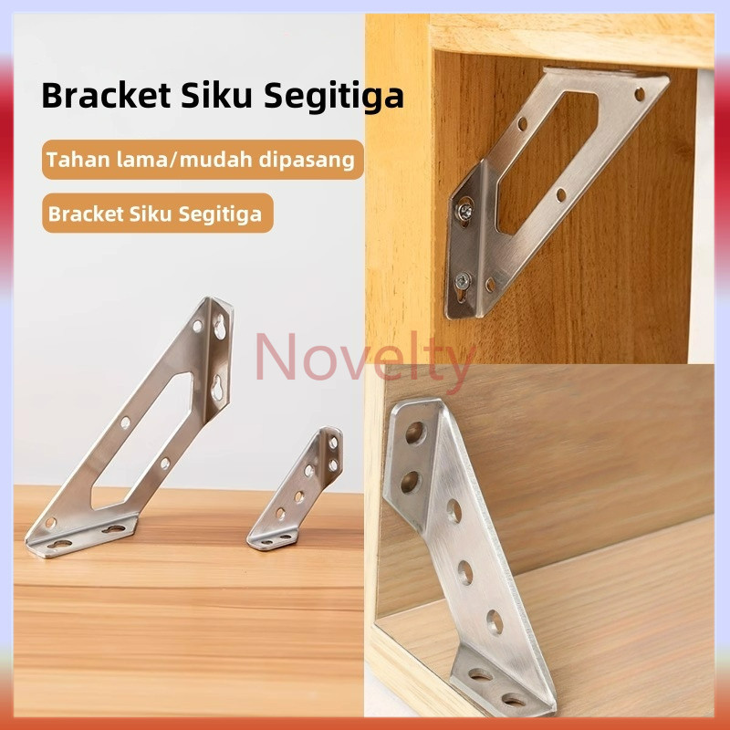 Novelty Bracket Siku Trapesium Ambalan Sudut Kabinet/Bracket Siku Segitiga/Bracket Siku Ambalan Sudu
