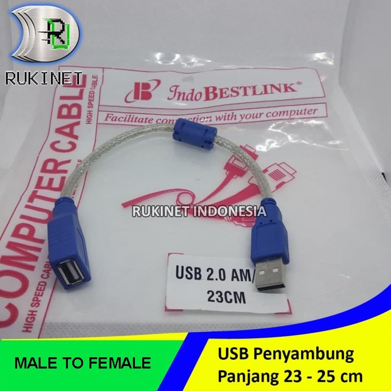 Kabel USB Extension Male to Female With Ferit