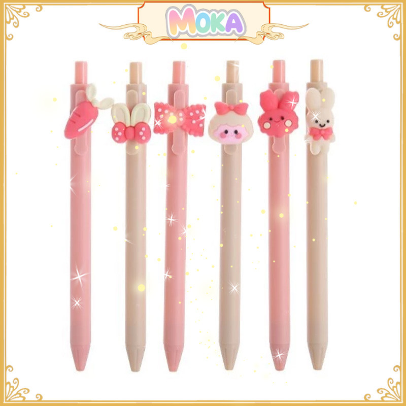

MOKA Pulpen 6Pcs Mekanik Karakter Boneka Lucu / Pulpen Mekanik Karakter Lucu Unik Bs