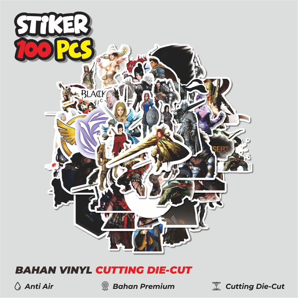 

Terbaru! 50 pcs Stiker Game Black Desert Char Mix 1 Dekorasi Lucu Kreatif untuk Notebook, Skateboard, HP