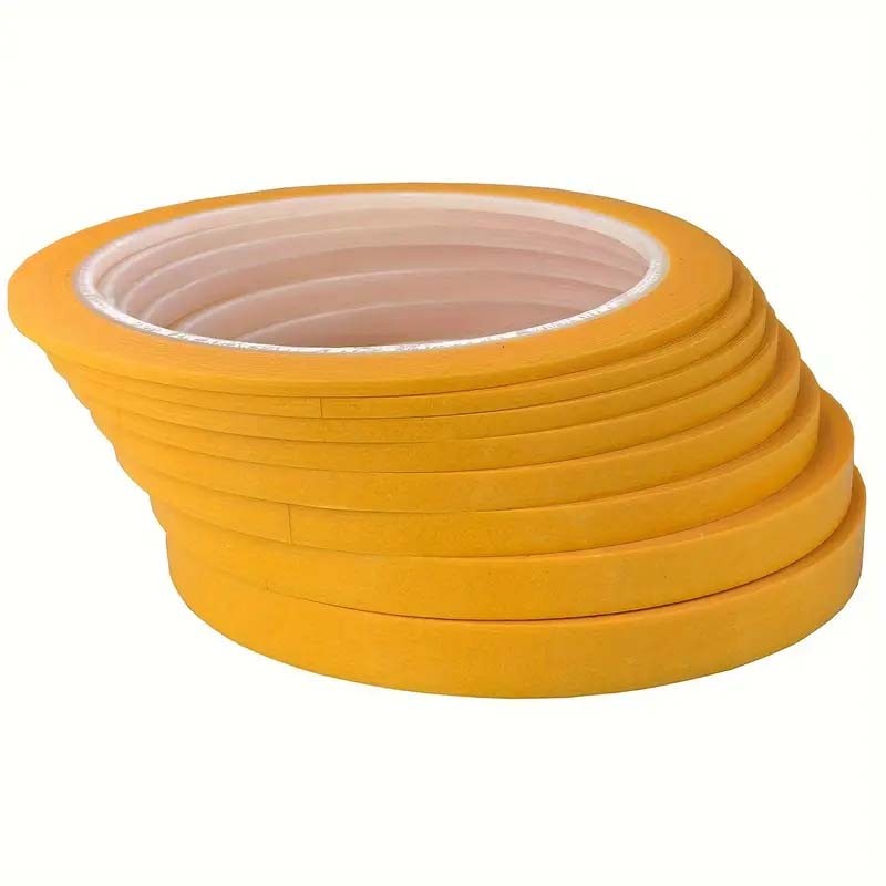 

Yellow Paper Masking Tape for Nail Art, Painting, Spray Masking, and Fashion Design Draping, 3/6ROLL
