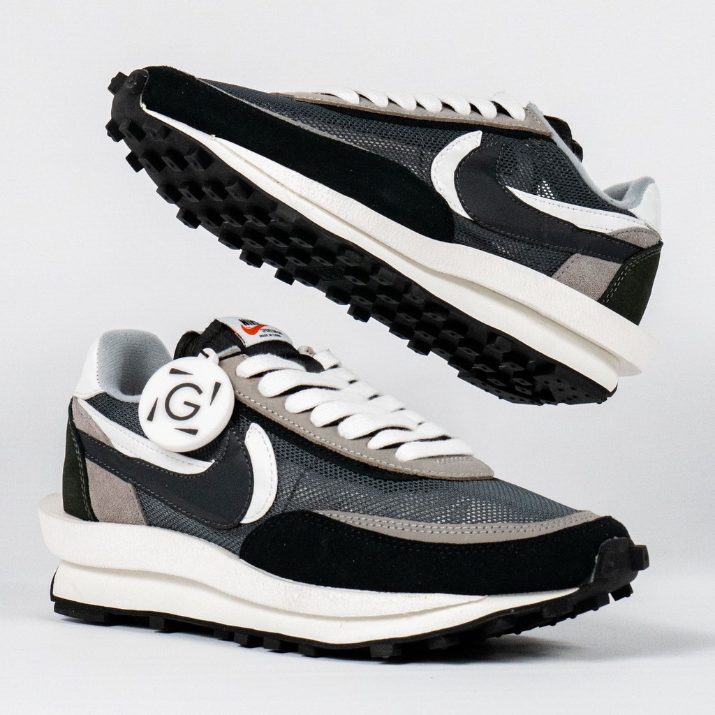 Sepatu Nike Sacai LD Waffle Undercover Black Grey White Sepatu Casual Gym Olahraga Joging Pria Wanit