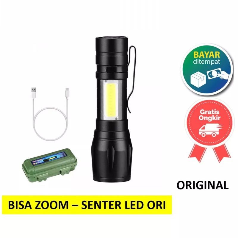 Senter Mini Cob / senter swat polisi cob/ senter police/ senter polisi mini zoom