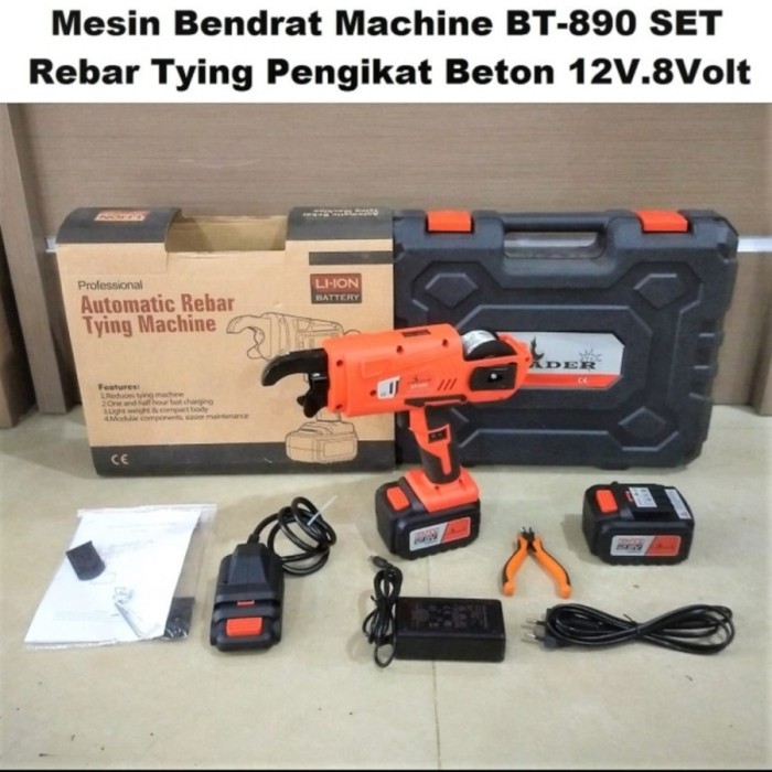 

CASAL MESIN PENGIKAT PORTABLE TYING REBAR KAWAT BETON 12.8V 2 BATERAI - HOXTON MART