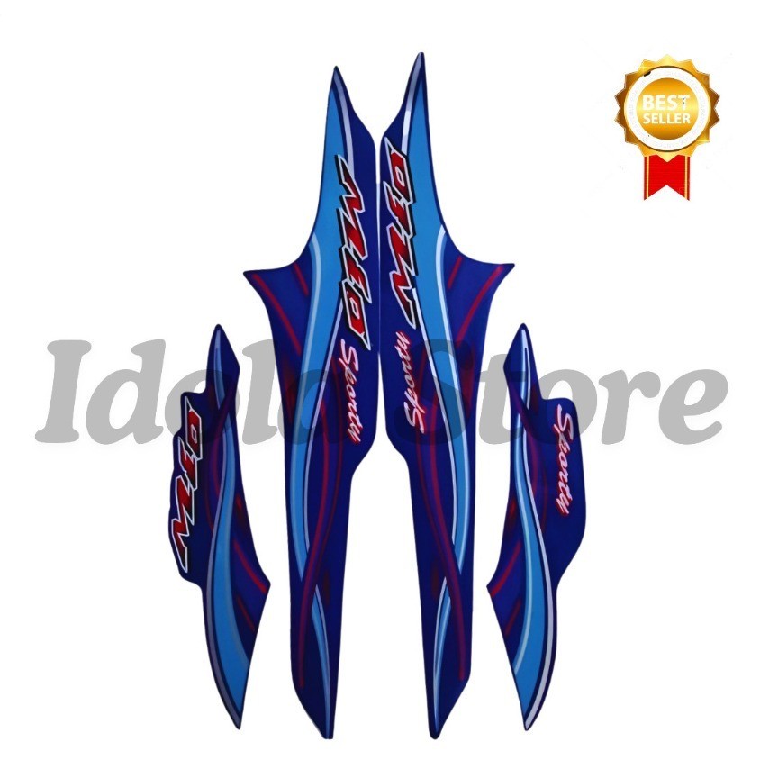 Stiker Striping Mio Sporty 2005 Biru - List Stiker Standar Mio Sporty 2005 termurah&terlaris