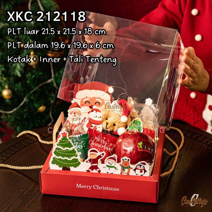 

XKC 212118 Kotak Natal Kue Kering Bolu Cookies Nastar Hampers Christmas