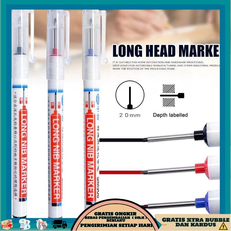 

TQK - NEW Spidol Kepala Panjang Long Nib Head Marker Waterproof - 317