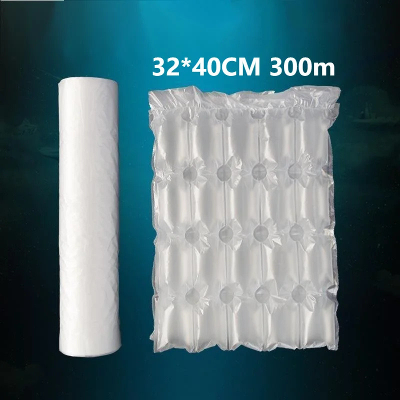 

32x40cm 300m Thickened Five Row Buffered Bubble Film Express Logistics Packaging Bubble Bag Shockproof Five Row Sausage Film Bag