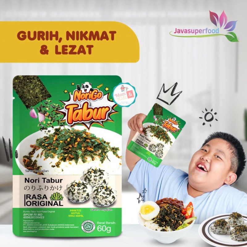 

NoriGo / Nori Tabur / Rumput Laut Tabur Halal Original / BBQ 60gr