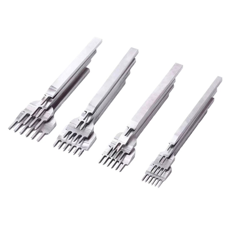 

4PCS DIY 3/4/5/6mm Spacing Full Set of Perforating Tools Hand Leather Tool Cutting Dropship