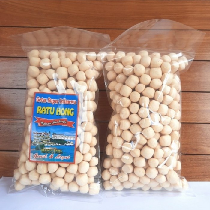 

Kerupuk Getas Asli Ikan Tenggiri Asli Bangka Belinyu 250gr Ratu Hong - Bulat