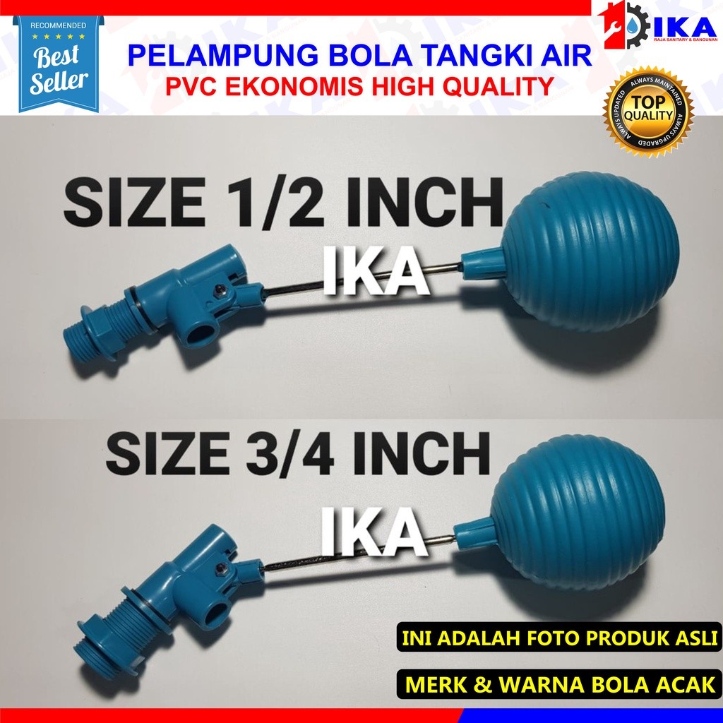 PELAMPUNG AIR OTOMATIS MURAH  1/2" 3/4" KRAN AIR OTOMATIS PELAMPUNG BOLA PVC MIRIP SUNMATIC TERMURAH