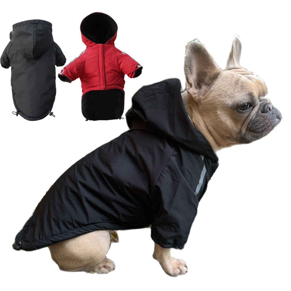 Autumn Winter Pet Dog Waterproof Warm Coat Cotton Hooded Jacket The Dog Face Small Dogs Cat Reflecti