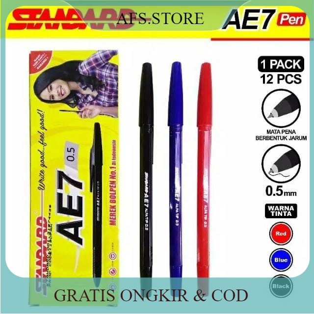 

Ballpoint / Pulpen Standard AE7 1 Pack / 12 pcs