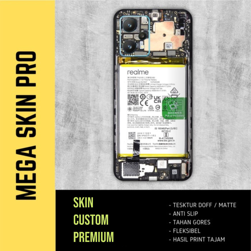 Skin Realme 9 pro plus Fullbody - isi 2 buah - teardown mesin hots