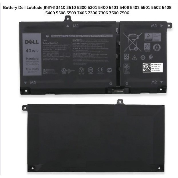 Baterai Batre Laptop Dell Latitude 3410 3510 Vostro JK6Y6 40Wh