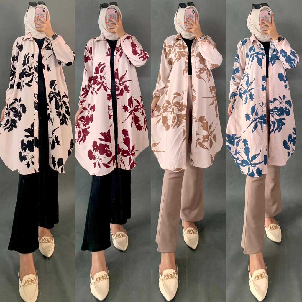 MUGROS - AMARA SET CELANA SCUBA / One Set Tunik Celana Panjang Scuba/Setelan Celana Cutbray Kekinian