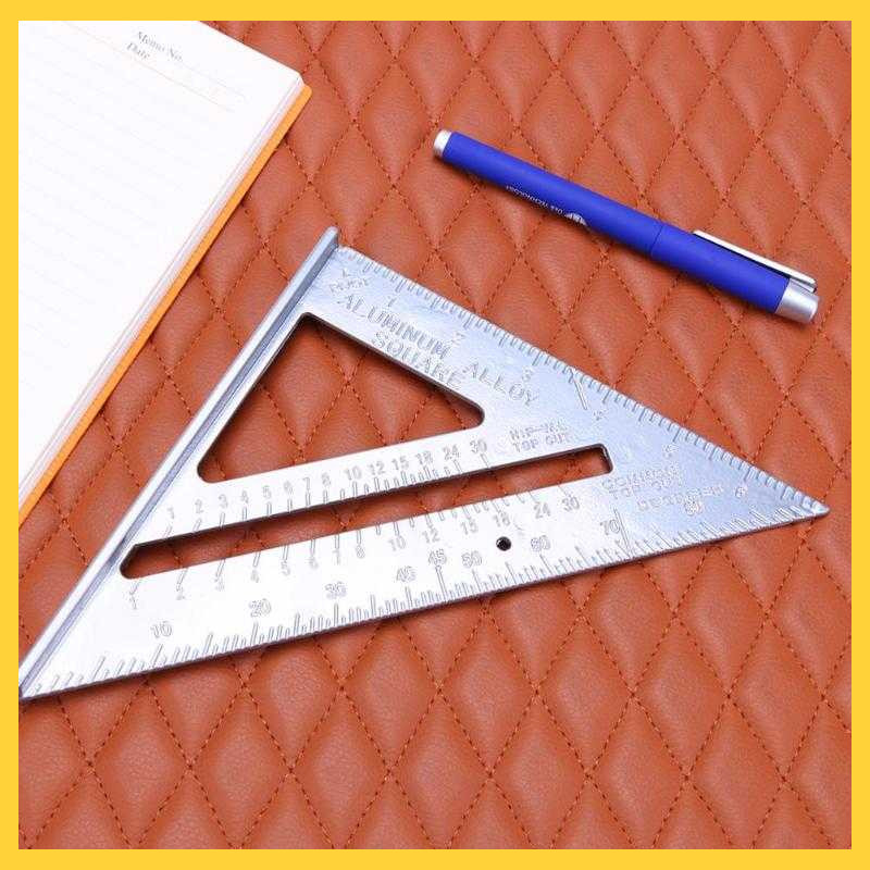 

S7D Penggaris Siku Mistar Triangle Ruler Aluminium Alloy Busur Perlengkapan Tulis Alat Tulis Kantor - VK18