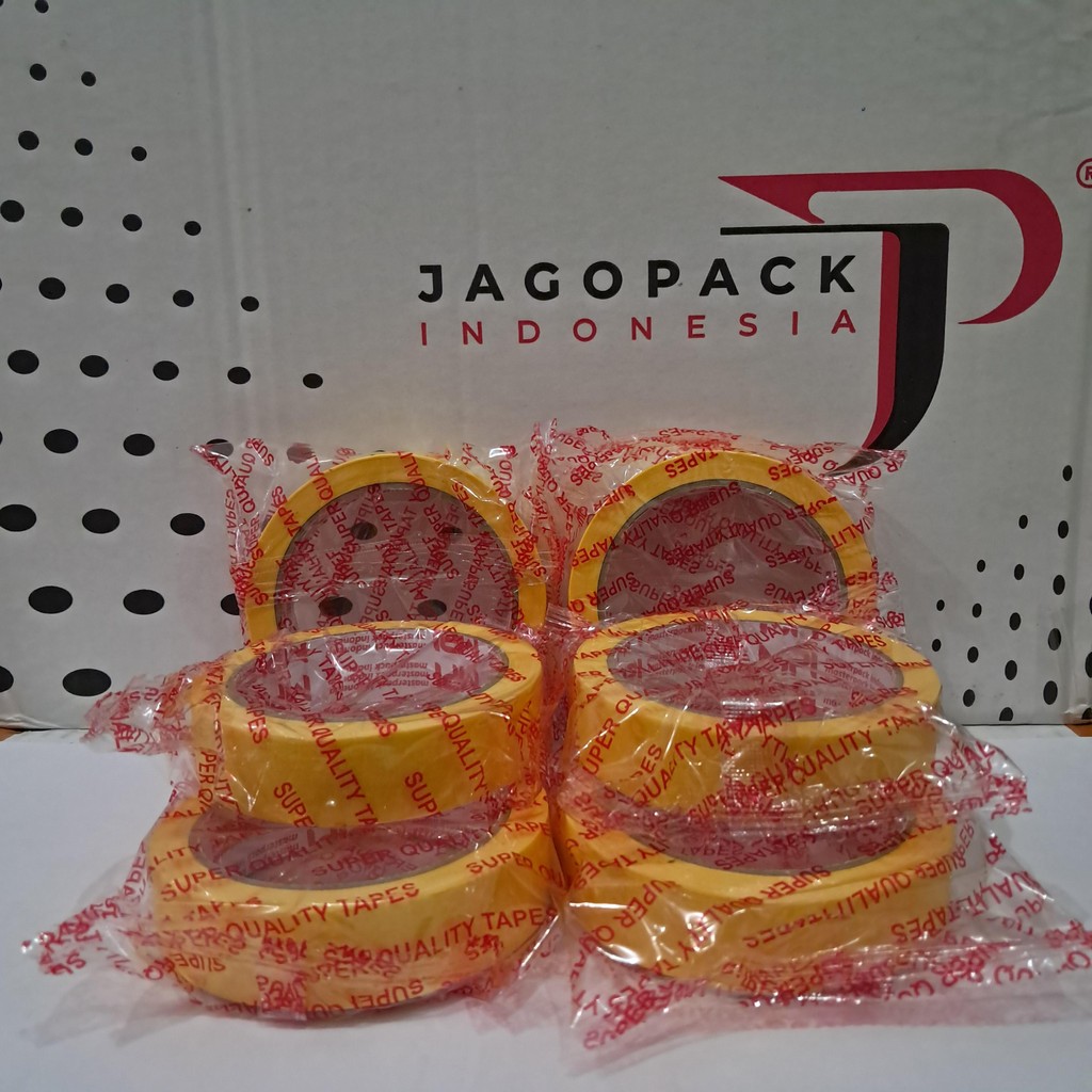 

6 PCS - Lakban Kertas 24mm x 21 Meter - Masking Tape 24mm x 21 M - MPI