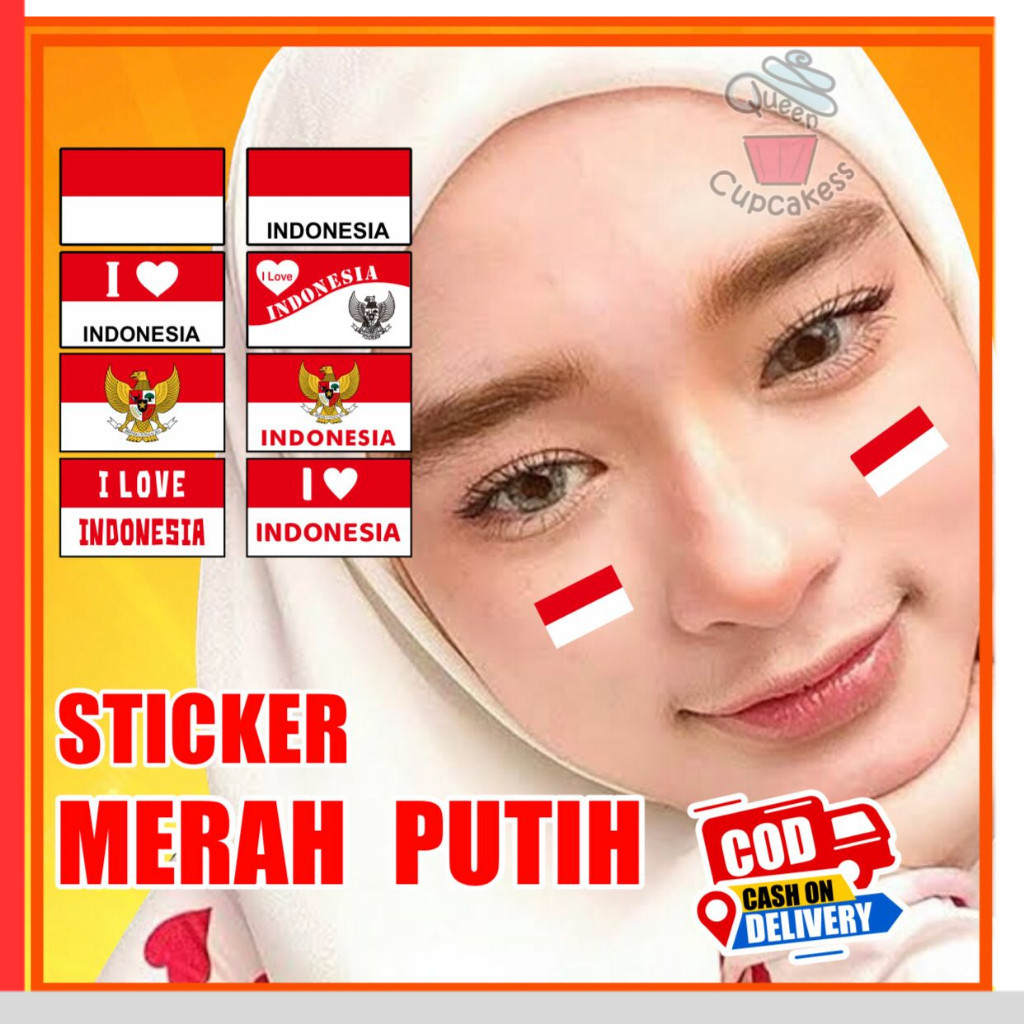 

Stiker bendera indonesia merah putih DIRGAHAYU HUT RI