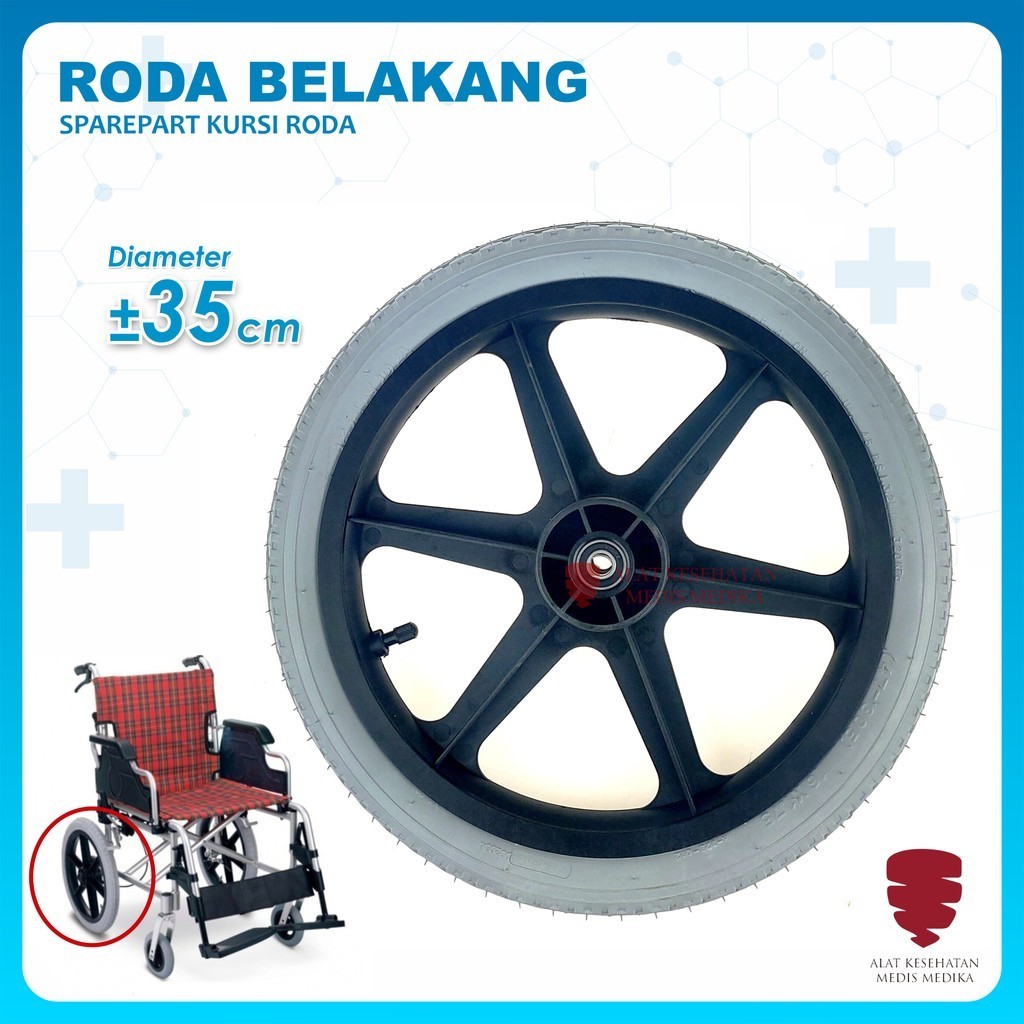 Roda Belakang FS907 Suku Cadang Kursi Roda Wheelchair Sparepart