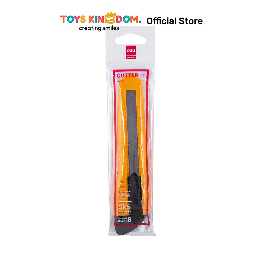 

Toys Kingdom Deli Cutter E2003 - Kuning Blade Cutter Alat Potong Cutter Piso Cutter Peralatan Potong Perlengkapan Kantor Dan Sekolah