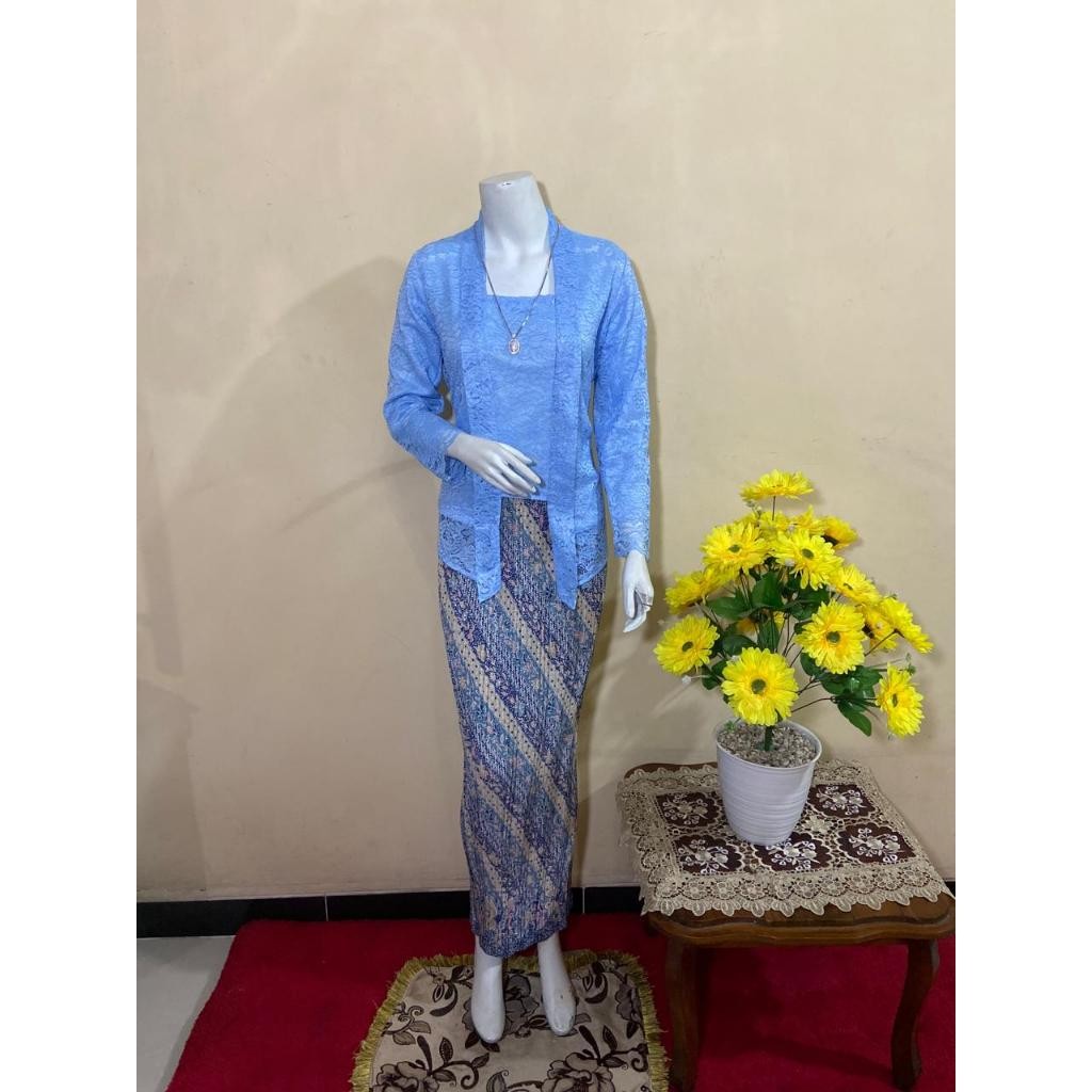 Stelan Kebaya Kutu Baru Modern lengan panjang /Setelan Kebaya Wisuda Terbaru / kartini Set Kebaya Wa