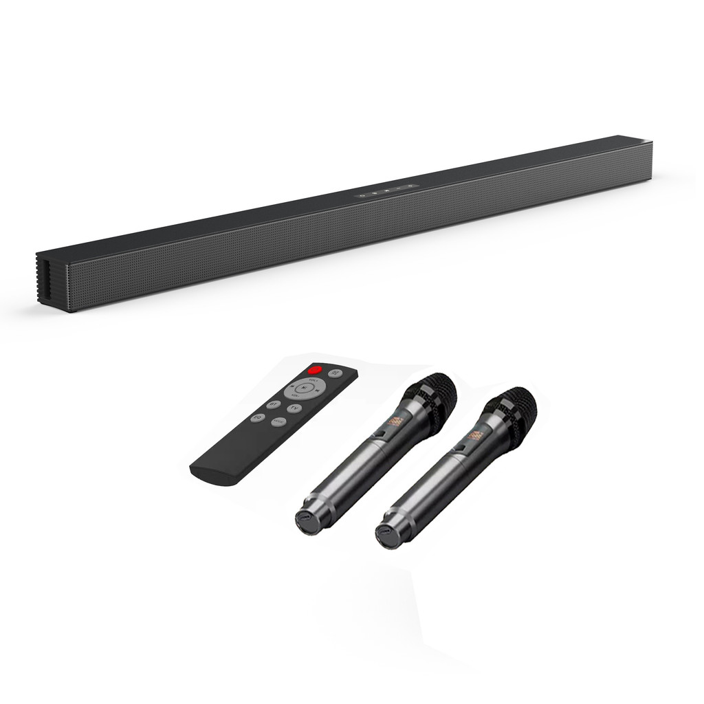 Rsionch Column Karaoke Soundbar Speaker with Wireless Microphone Remote 60W Bluetooth Speaker Sound 