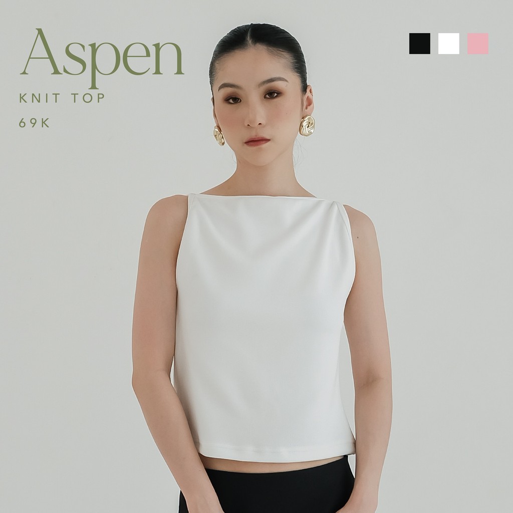 Aspen Knit Top -- Ocha Wear | Boat Neck Top | Trendy Top | Premium Knit | Stylish Premium