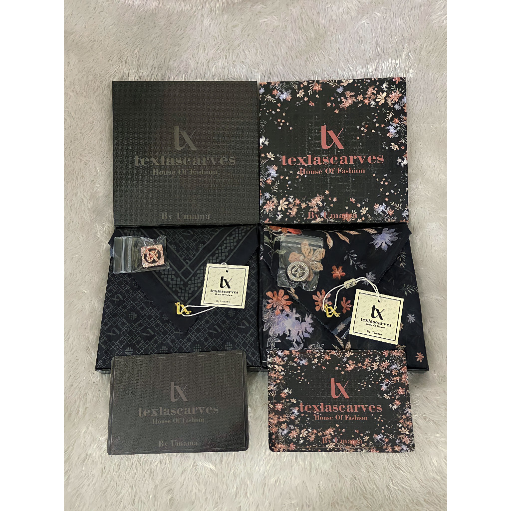 TexlaScarves Motif By UmamaScarf - Paket Bundling 2 Box FREE BROSS