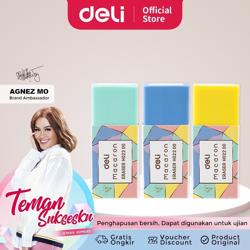 

Deli Penghapus, bersih dan bebas debu 50 * 20 * 11mm 5 Warna EH02200