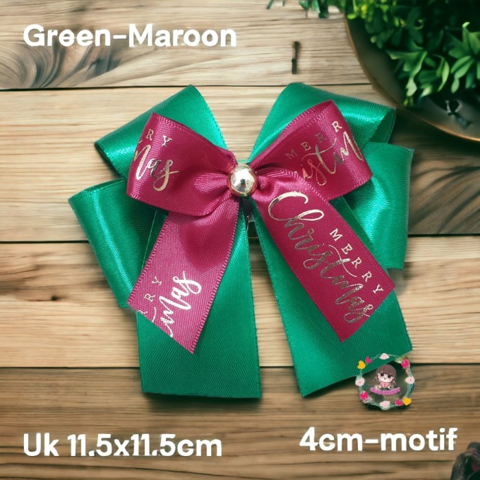 

Pita Hampers Siap Pakai | Pita natal siap pakai | pita hampers natal - Hijau-Maroon